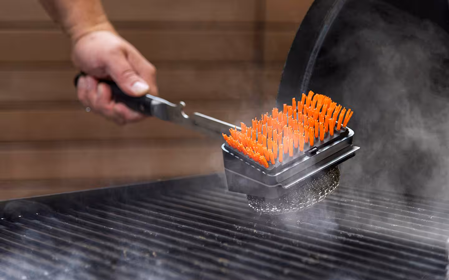 Clean outdoor BBQ grill ready for cooking